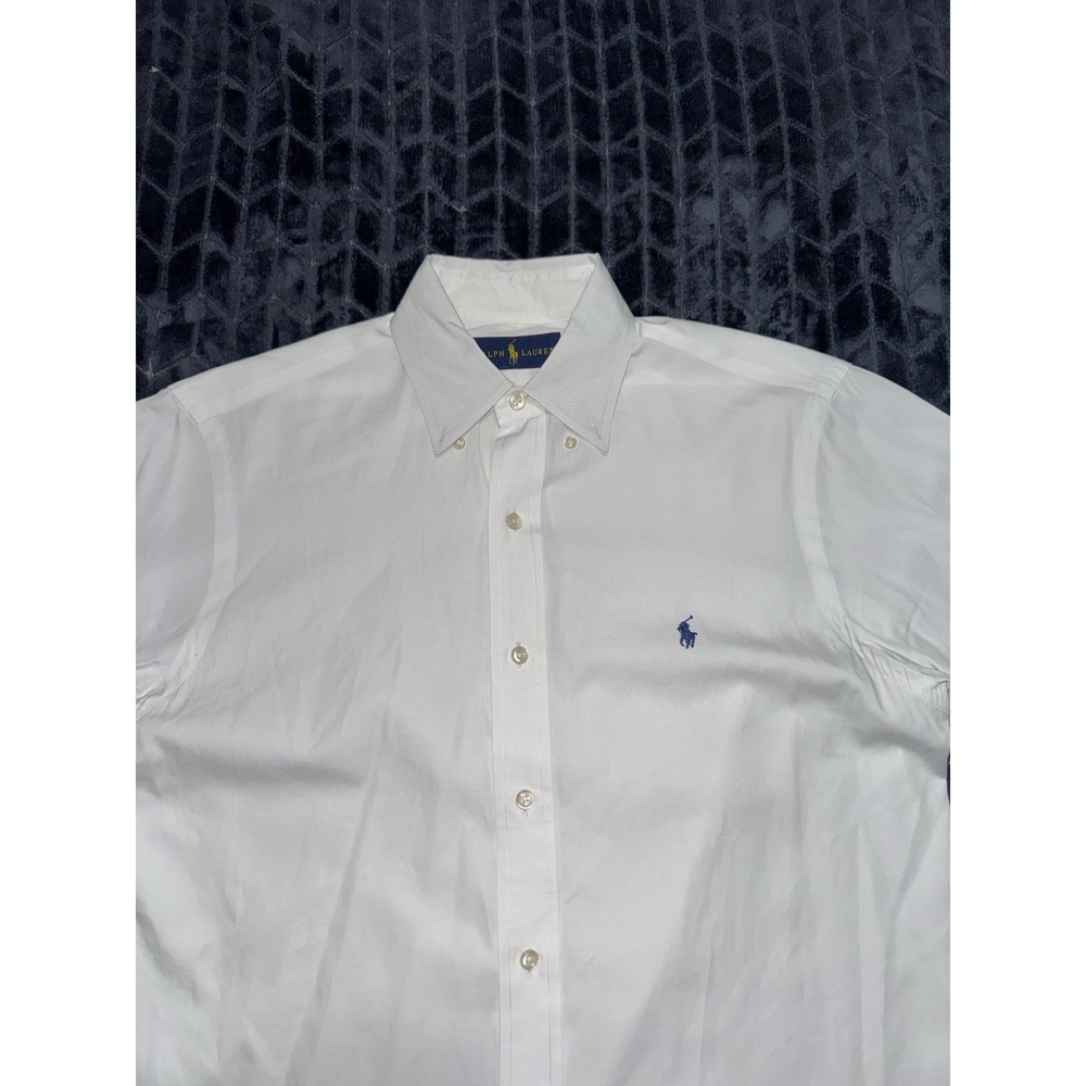 Polo Ralph Lauren Men's Button Down Poplin Shirt White Size Small - Picture 3 of 8